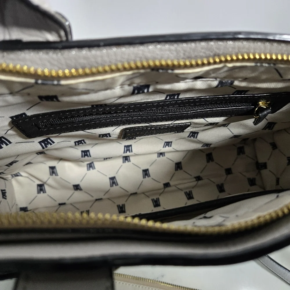 Antonio Melani Leather Laptop Tote Purse in Snakeskin Print & Matching Clutch